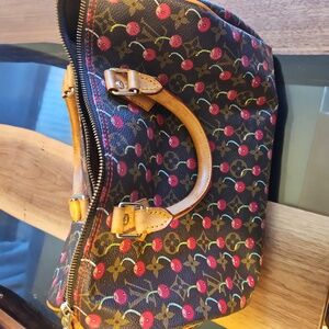 Louis Vuitton Red Cherry Patterned Bag (Used)